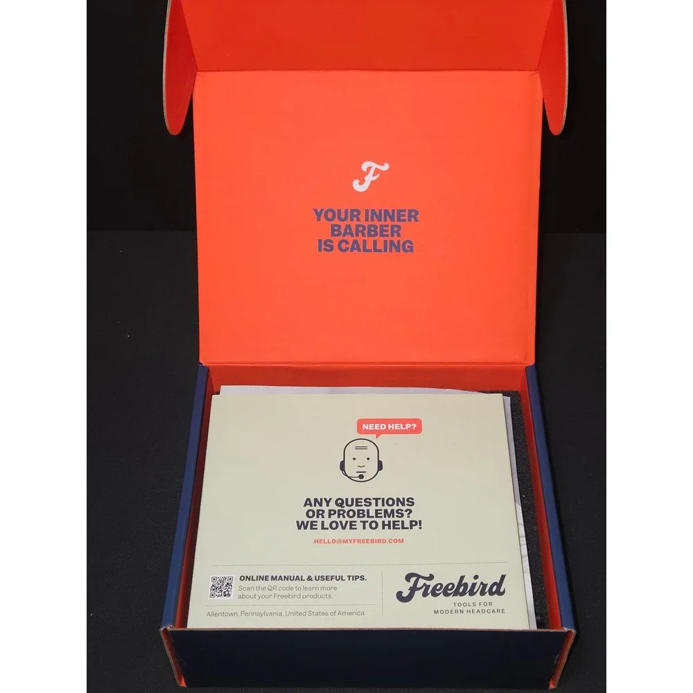 Freebird Flex Series Shaving Kit Electric Rotary Scalp Safe Men with accessories